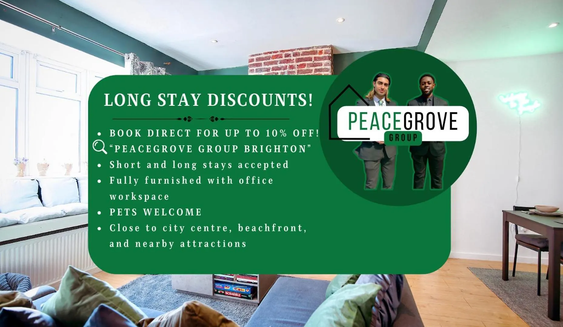 Apartment Three Bedroom House By Peacegrove Homes Short Lets & Serviced Accommodation Brighton With Free Wifi & Pet Friendly United Kingdom
